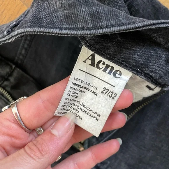 Acne Women's Skinny Jeans - Black - Picture 4 of 5